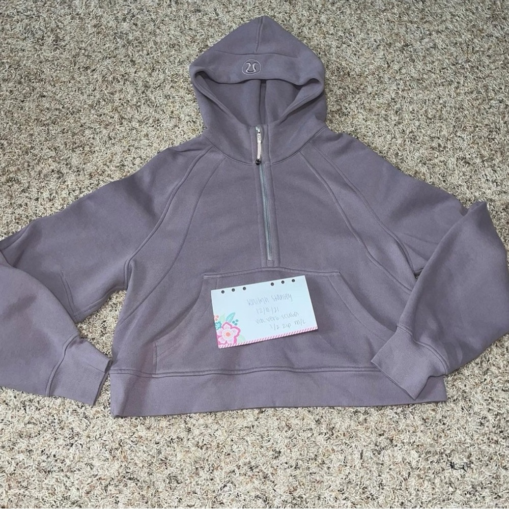 Lululemon Scuba Oversized 1/2 Zip Cropped Hoodie